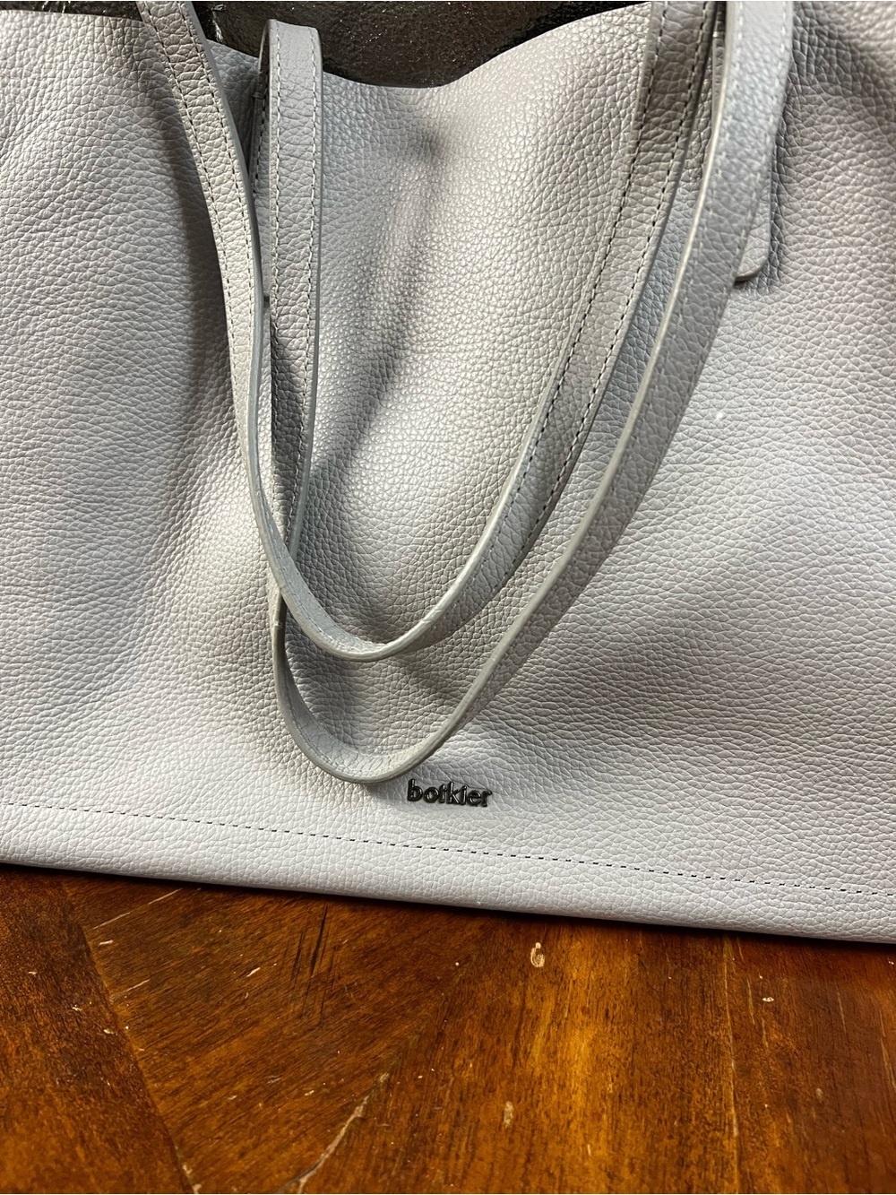 Botkier Light Gray Leather Tote
